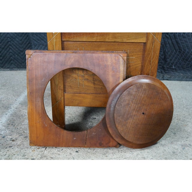 Brown Antique 19th Century Victorian Oak Chamber Pot Commode Toilet Step Stool 16" For Sale - Image 8 of 18