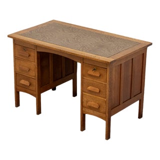 Dutch Arts & Crafts Oak Desk, 1890s For Sale