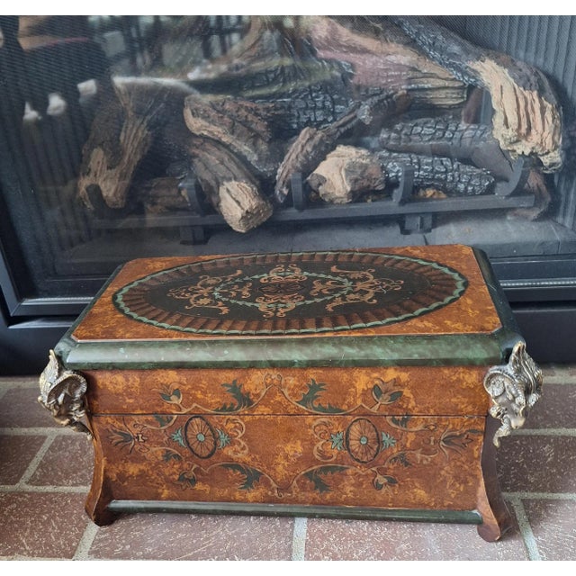 Late 20th Century Estate Castillian Imports Aries Treasure Box For Sale - Image 5 of 12