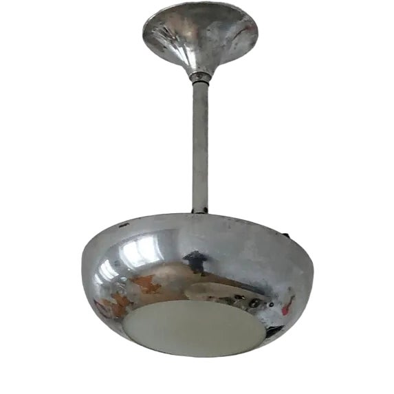Bauhaus Modernist Suspension Lamp, France, 1930s For Sale
