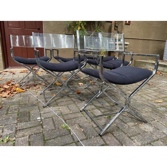 1960s Mid Century Modern Robert Kjer Jakobsen Chrome Dining Set of 8 For Sale - Image 10 of 13