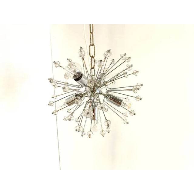 Mid-Century Glass Sputnik Chandelier attributed to Emil Stejnar for Rupert Nikoll, 1970s For Sale - Image 11 of 12