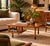 Beautiful vintage 1970s Mid-Century Modern coffee table featuring a distinctive asymmetrical, stepped two-tier design ....