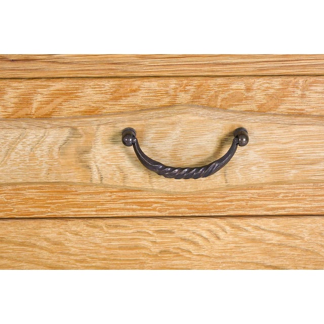 Brass Style of Kjaernulf Danish Oak Cabinet C. 1970s For Sale - Image 8 of 11