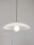 Metal Mid-Century Italian Saucer Glass and Brass Pendant Lamp For Sale - Image 7 of 18