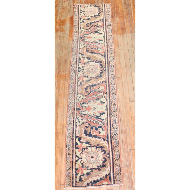 Antique Persian Mahal Fragment Runner - 1'9" x 8'6" For Sale - Image 9 of 9