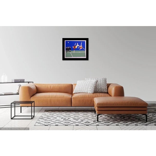1980s Mark Sabin "Stop Time (Soccer)" Numbered and Hand Signed Screenprint For Sale - Image 4 of 4