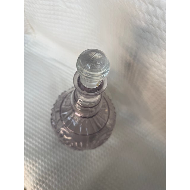 Art Deco 1910s Turn of the Century Beautifully Etched Decanter For Sale - Image 3 of 5