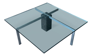 KW1 Coffee Table in Glass and Granite by Hank Kwint for Metaform, 1980s