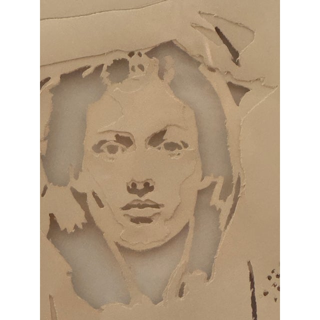 Figurative 1980s Demetri Gassoumis Signed Cut Paper Figure Wall Sculpture For Sale - Image 3 of 8