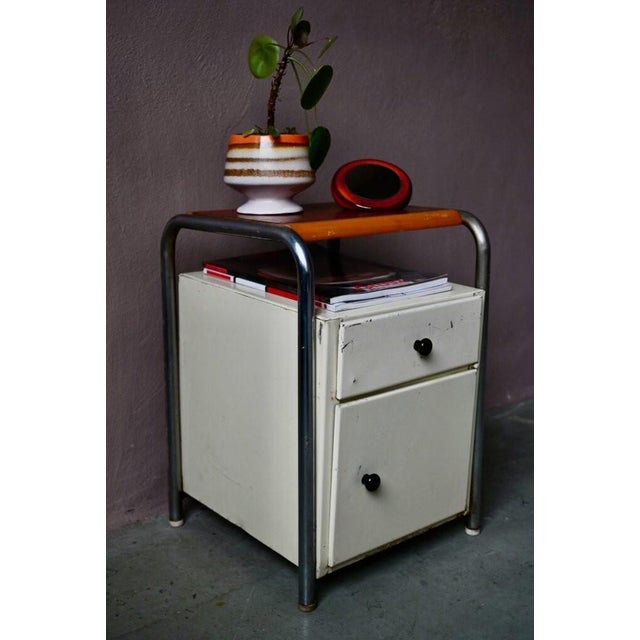 Metal Industrial Bedside Table, 1950s For Sale - Image 7 of 18