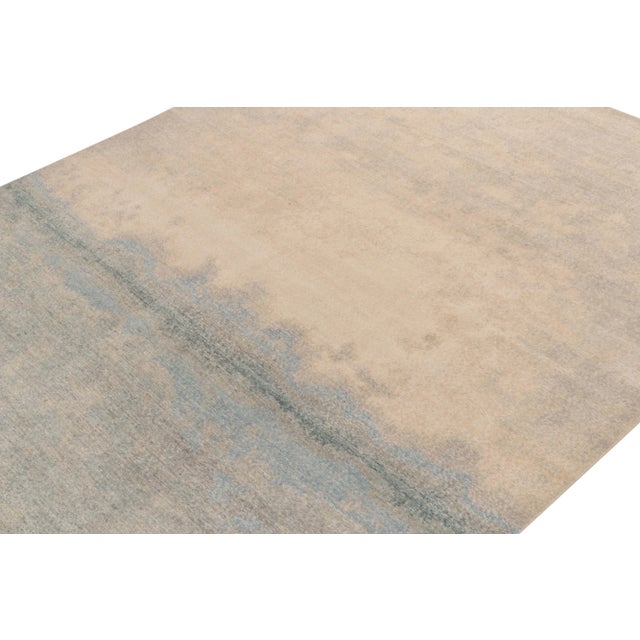 Rug & Kilim Rug & Kilim’s Oversized Ciel Rug in Cream and Blue, 12x18 For Sale - Image 4 of 7