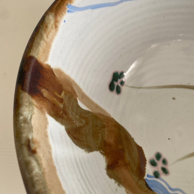 Tony Evans 1980s Raku Style Studio Art Pottery Bowl by Evans For Sale - Image 4 of 12