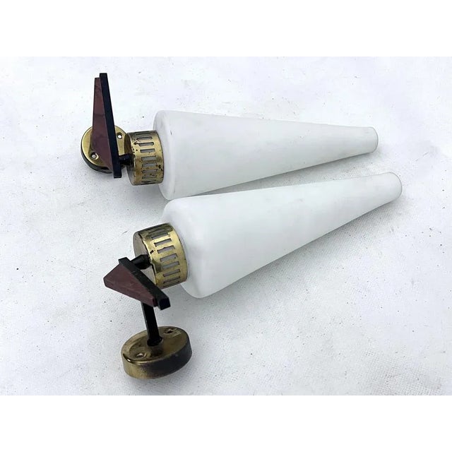 1950s Mid-Century Sconces in the style of Stilnovo, Italy, 1950s, Set of 2 For Sale - Image 5 of 11