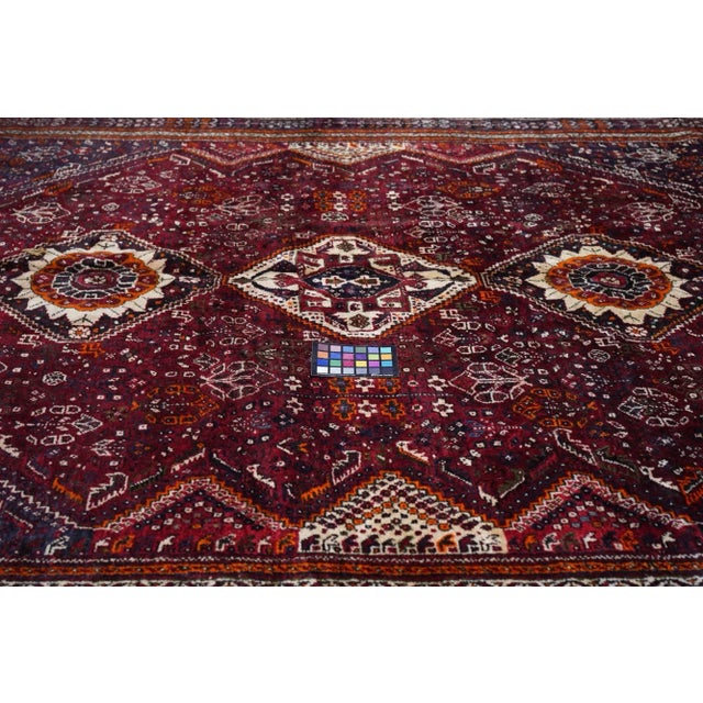 Burgundy Vintage Shiraz Rug 7'0'' X 10'7'' For Sale - Image 8 of 11