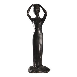 Bronze Girl Figurine by Paul Troubetzkoy For Sale