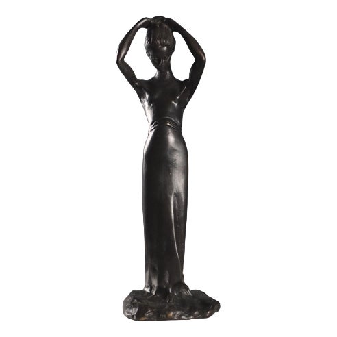 Bronze Girl Figurine by Paul Troubetzkoy For Sale
