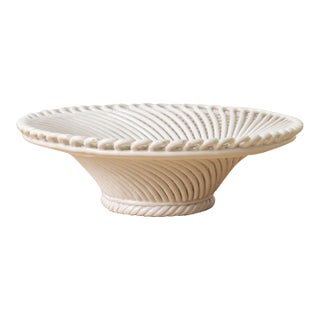 1950s Italian Ceramic Lattice Bowl For Sale