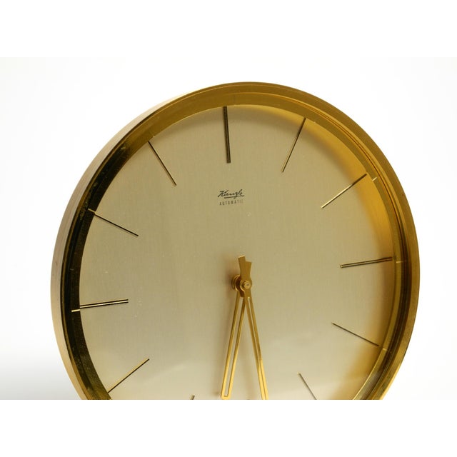 Vintage Brass Table Clock by Kienzle, 1960s For Sale - Image 12 of 15