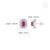 Contemporary 1.64ct Ruby & Double Halo Diamond Earrings in 14k Gold- 2 Pieces For Sale - Image 13 of 17