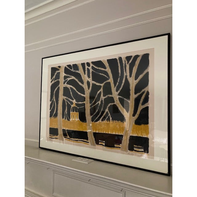 Andre Brasilier Quai Conti, Paris - Orignal Signed 1972 Lithograph For Sale - Image 4 of 9