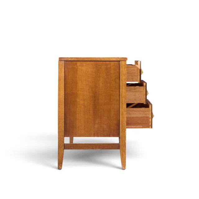 Broyhill Brasilia Broyhill Brasilia Mid Century Walnut and Brass Credenza For Sale - Image 4 of 9