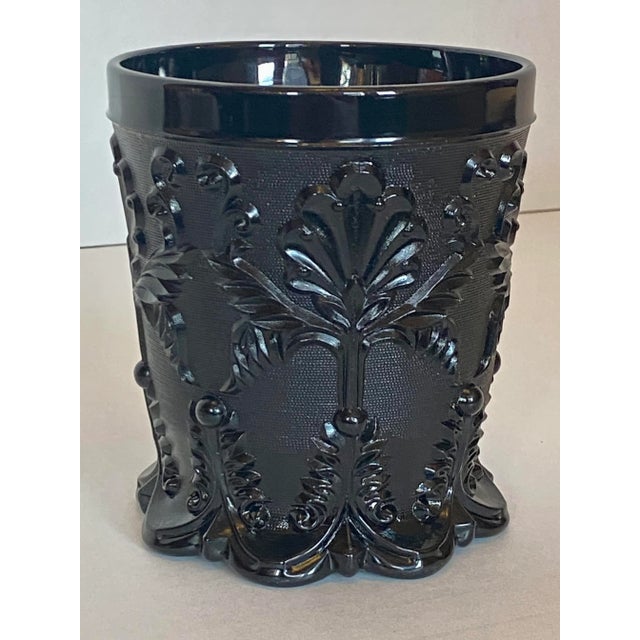 Saint-Louis 19th Century French Saint St. Louis Opaque Black Glass Crystal Vase For Sale - Image 4 of 13
