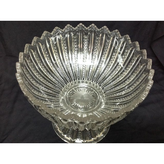 Antique Eapg Punch Bowl & Stand Duncan Miller Mardi Gras- 2 Pieces For Sale In New York - Image 6 of 12