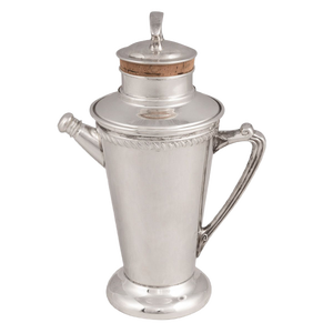 American Silver-Plated Recipe Cocktail Shaker, 1930s