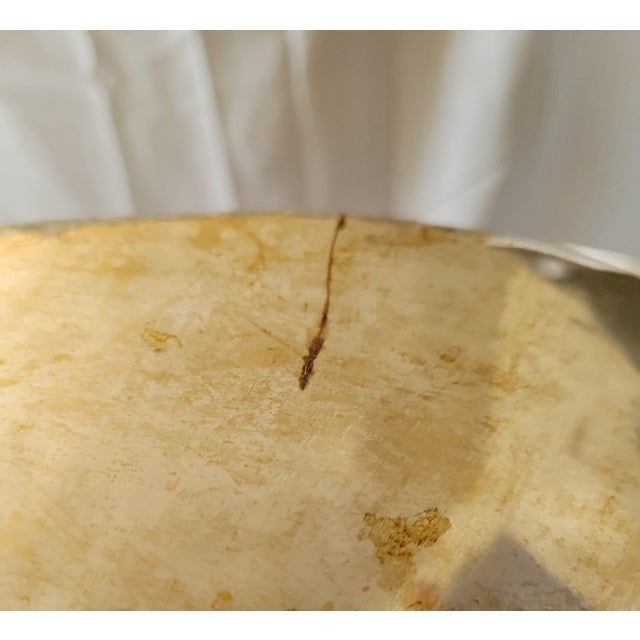 Vintage Late 20th Century Brass Hammered Basket For Sale - Image 10 of 10