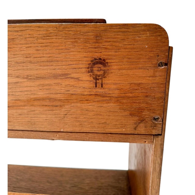 Art Deco Modernist Open Bookcase by P.E.L. Izeren for De Genneper Molen, 1920s For Sale - Image 11 of 15