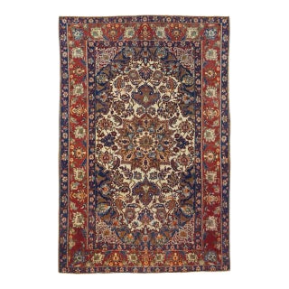 Antique Isfahan Rug 4'9'' x 7'5' For Sale