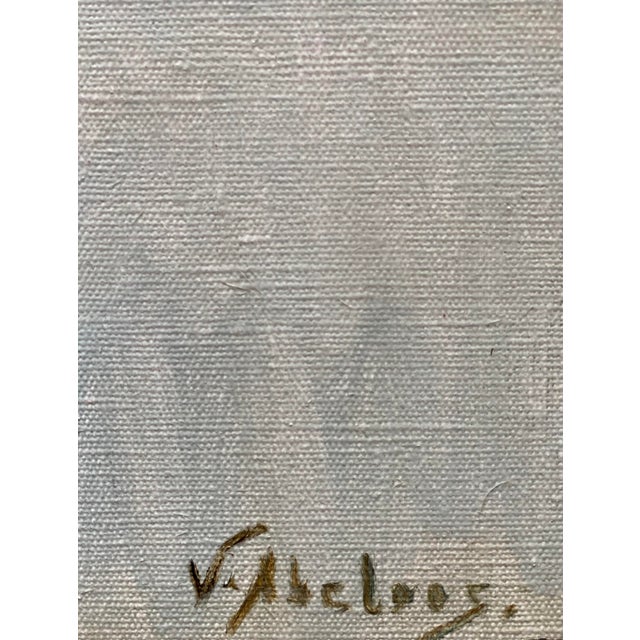 Victor Abeloos, Bouquet of Flowers in a Green Vase, 1890s, Oil Painting on Canvas, Framed For Sale - Image 5 of 12