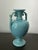 Mid 20th Century Vintage Royal Haeger Attributed Feather Plume Urn Vase – Mid-Century Turquoise Blue-Green Ceramic, Usa For Sale - Image 5 of 11