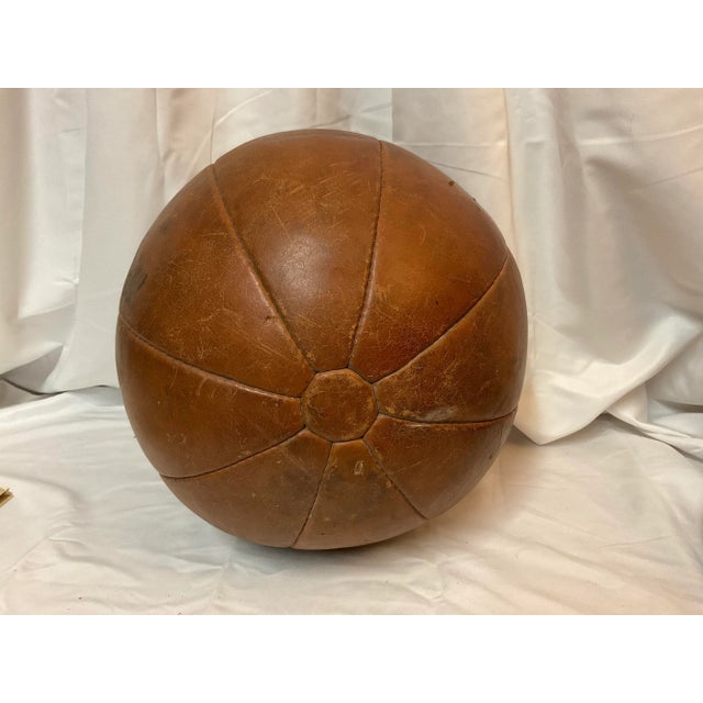 Very nice unaltered condition, no repairs. 13” round filled with horse hair. Great conversation piece