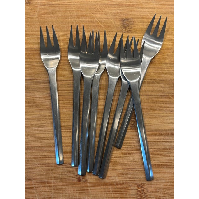 Georg Jensen 1960s Georg Jensen Prism Flatware - 42 Pieces For Sale - Image 4 of 9