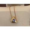 Three Piece Tanzanite Pendant & Earring Set In 14 Karat Yellow Gold with Chain For Sale - Image 16 of 18