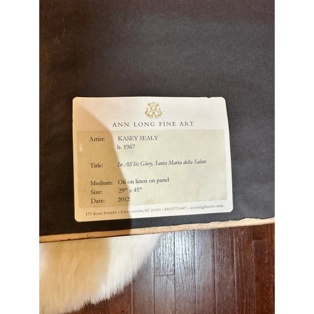 "In All Its Glory, Santa Maria Della Salute" Oil Painting, by Kasey Sealy Framed For Sale - Image 9 of 9