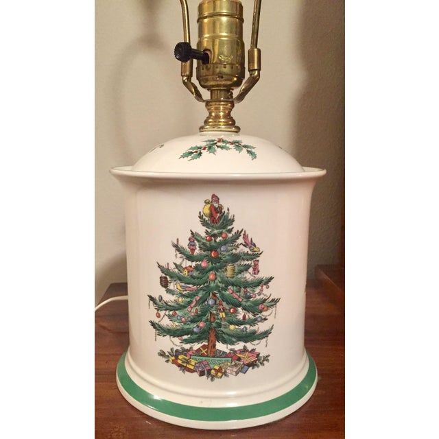 Vintage Spode Christmas Tree Table Lamp Chairish