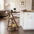 Metal Four-Tier Walnut Bar Cart With Removable Trays, Modern Wood Serving Trolley With Wheels and Locking Casters For Sale - Image 7 of 11