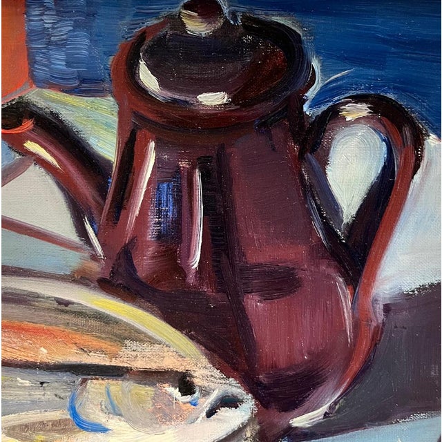 Moser Wehrle, Fish and Lemons, Oil on Canvas For Sale - Image 4 of 12