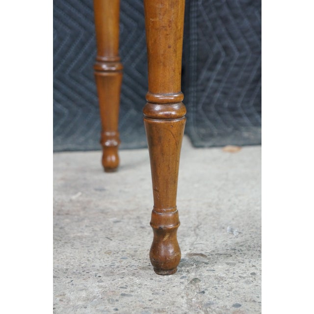 Antique 19th C. Early American Primitive Cherry Side Accent Table Nightstand 29" For Sale - Image 6 of 18