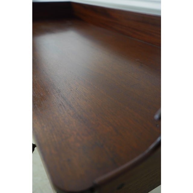 Antique 19th Century 2 Drawer Mahogany Sheraton Server Desk For Sale - Image 13 of 18