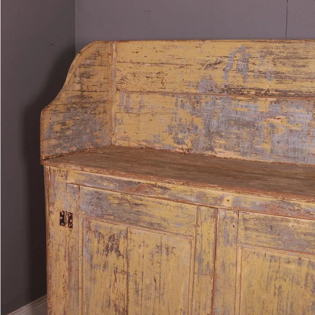 Stunning early 19th C Italian original painted buffet. Wonderful old paint finish. 1810. Height to worktop is 36". This...