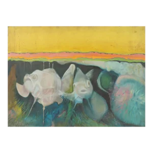 Mid Century Modern Original Jeffrey Schuerholz Expressionist Oil Painting