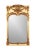 A gorgeous Vintage Neoclassical Style Giltwood Trumeau Mirror with floral, foliate, and scroll decoration in an off white...