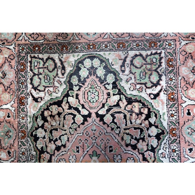 1950s, Handmade Vintage Persian Tabriz Silk Rug 2.5' X 4.3' For Sale - Image 13 of 13