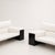A pair of Brigadier sofas, designed by Cini Boeri for Knoll International. The frame is made of glossy black lacquered...