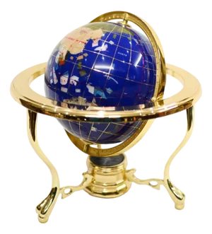 Brass Stone World Globe Compass