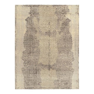 Rug & Kilim’s Oversized Shades of Grey Animal Rug, 13x19 For Sale